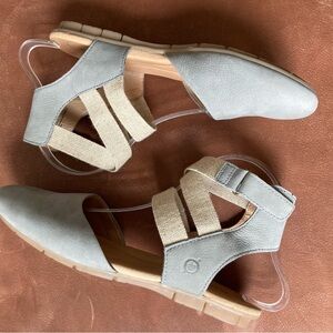 Born | Breck Leather Canvas Gladiator Ballet Sandal